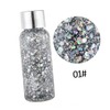 Gatuida Brilliant Silver Sequined Glitter Gel for Makeup Body Portable