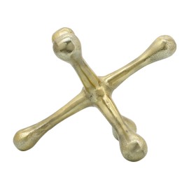 Sagebrook Home Metal Jacks Abstract Sculpture for Room, Bedroom or Office Decor, Aluminum, Gold 8 L x 9 W x 5 H Inches