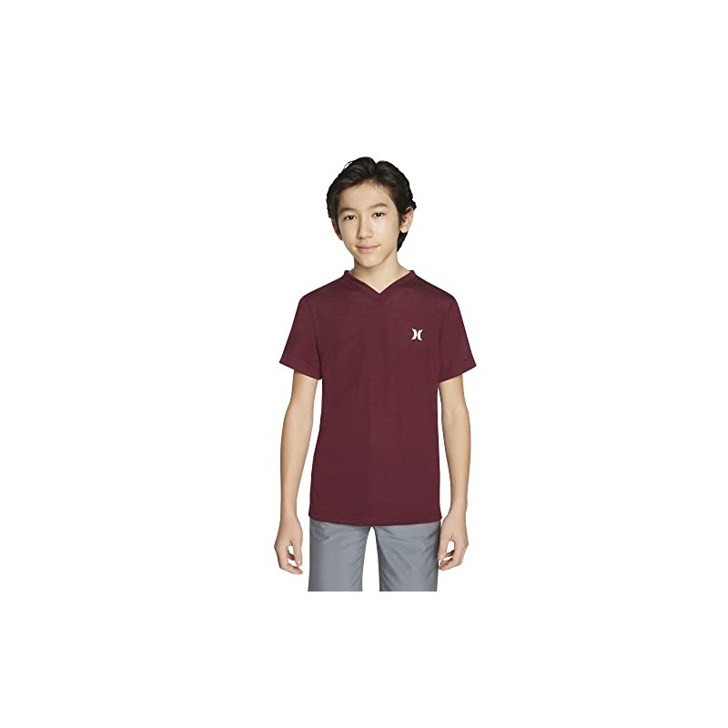 Hurley Boys' Soft Basic T-Shirt, Deep Maroon, M