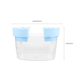 SUPVOX Plastic Betta Tank Small Desktop Aquarium Fish Tank Aquarium Kit Blue Lid Decorative Fish Tank for Home Office