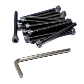 iexcell 10 Pcs M6 x 65mm Thread Pitch 1 mm Alloy Steel 12.9 Grade Hex Socket Head Cap Screws Bolts Kit, Black Oxide Finish