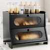 Stylstoreazy Bread Box,Extra Large 2-Tier Bamboo Bread Box for Kitchen