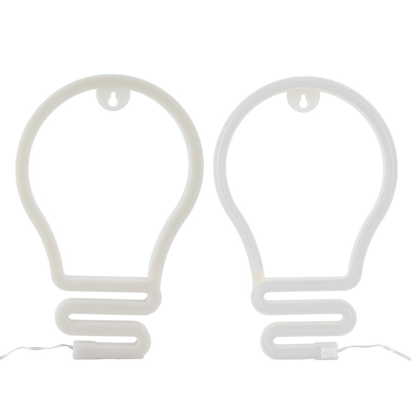 Bulb Shape Neon Light LED Sign for Wall Decor Party