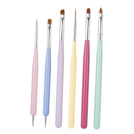 FOMIYES 6pcs Nail Art Painting Pens Dual- Nail Brushes for Manicure Macaron Design Lightweight and for Salon