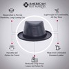 American Hat Makers Soho Leather Fedora — Black, X-Large