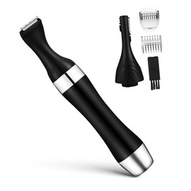 Electric Eyebrow Trimmer for Women Men Precision Facial Hair Remover with Multiple Heads Comb Brush to Use for Nose Lip Eyebrows Thigh Hair Grooming