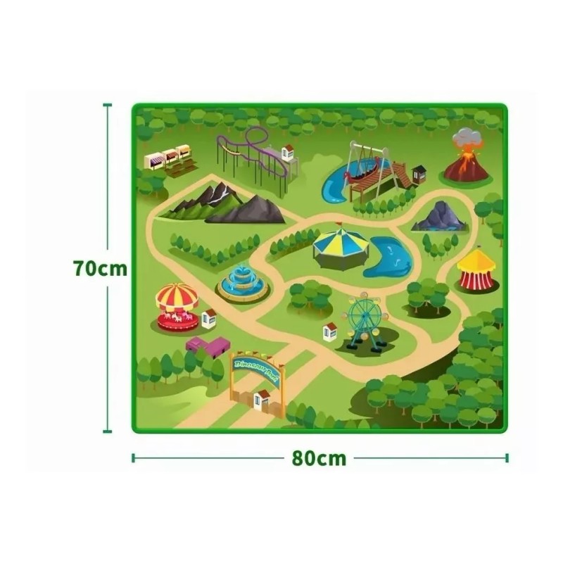 Dinosaurios Jurassic 88 Piezas Con Mapa