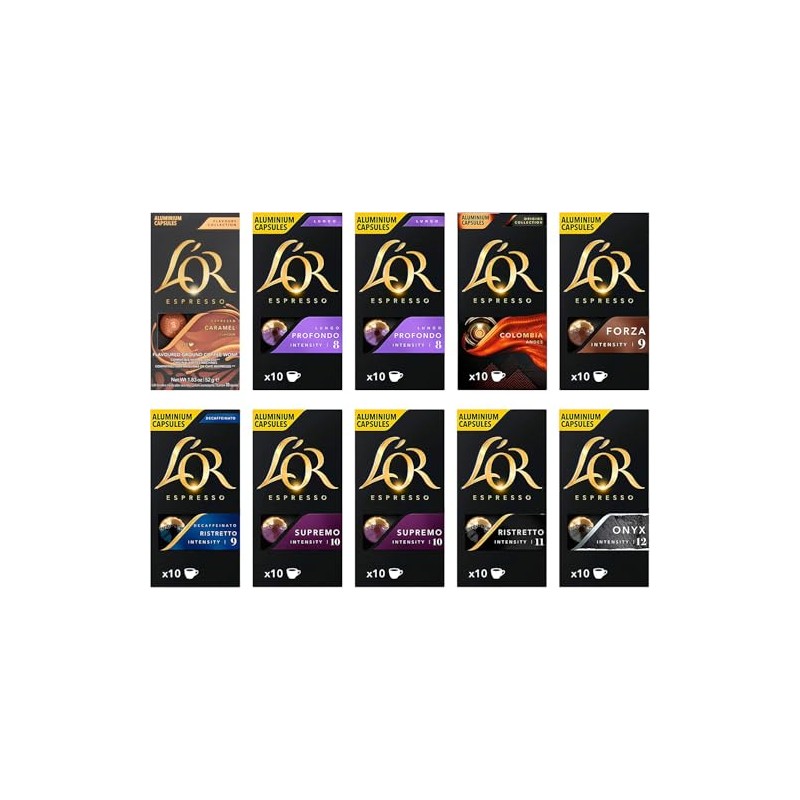 L'OR Espresso Variety Pack Nespresso Compatible Coffee Pods (Pack of