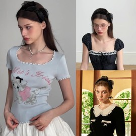 Black Bow Headband Knotted Headband for Women Girls,Solid Colors Gauze Lips Wide Headbands Twist Bow Turban Headwrap Rabbit Ears Hairband with Cloth Wrapped Headwear (Black, One size)