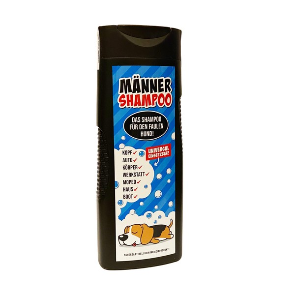 Men's Shampoo 7-in-1 Shower Gel for the Lazy Dog Funny Fun Gift for Friend Joke Item Men's Shower Gel Gift Idea Birthday Gift / 1 x 300 ml Shower Gel