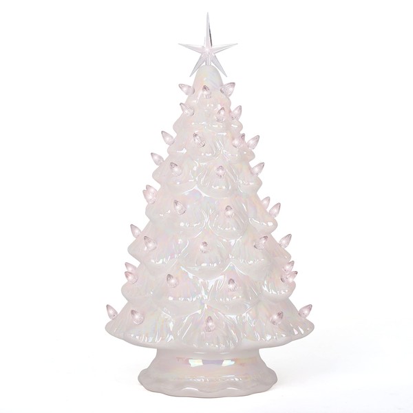 Ceramic Christmas Tree - Tabletop Christmas Tree with Lights -
