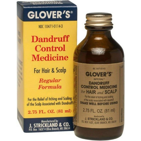 Glover's Dandruff Control Medicine For Hair & Scalp, Regular Formula 2.75 Fl Oz