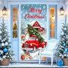 Red Car Christmas Door Cover