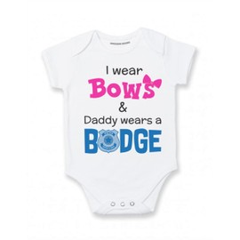 Daddy police baby girl outfit Police officer baby clothes (18 months)