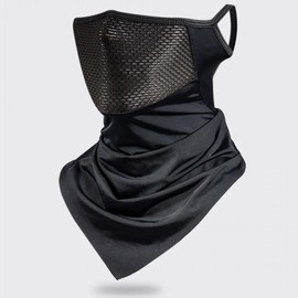 Sports Cooling Neck Gaiter Mask Multi-Scarf with Ear Loops for Summer Summer Neck White