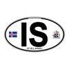 CafePress Iceland Euro Oval Oval Car Bumper Sticker