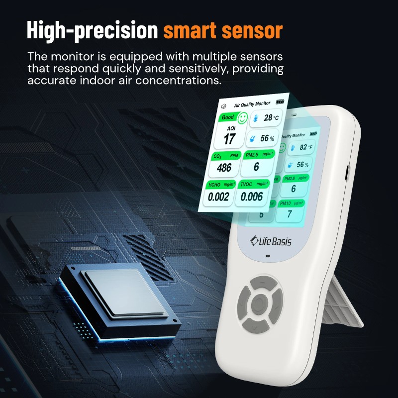 10-in-1 Multi-Function Sensor Air Quality Temperature Humidity Monitor Carbon Dioxide