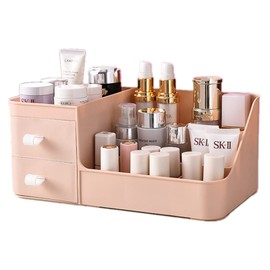 Organizador de Cosméticos, Organizador de Maquillaje, Makeup Organizer con Cajóns, Caja de Almacenamiento para Maquillaje, Caja de Cosméticos para Joyería,Papelería,Labiales, Regalo de Mujer (Rosa)