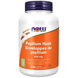 NOW NOW Psyllium Husk Capsules, 500mg, 200 Count
