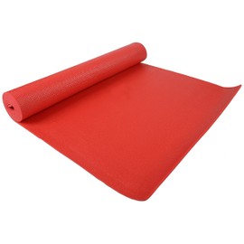 Fitvids All-Purpose 1/4-Inch High Density Anti-Tear Exercise Yoga Mat with Carrying Strap, Red
