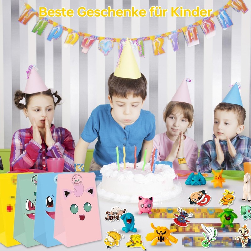 Bomboniere di compleanno per bambini, 98 pezzi, con sacchetti regalo