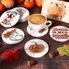 Patelai 24 Pcs Fall Coasters for Drinks Autumn Ceramic Coaster