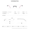 FONEX Titanium Glasses Frame Men,Rimless Square Eyeglasses Frameless Myopia Optical