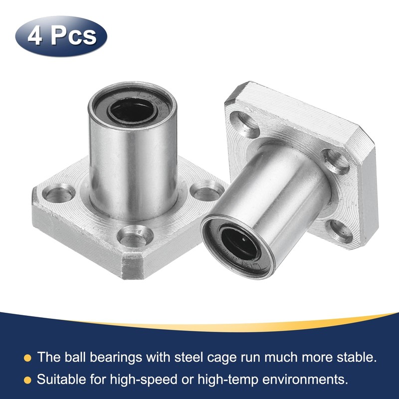 sourcing map LMK6UU Linear Ball Bearings 6mm Bore 12mm OD