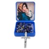 Vatican Imports Catholic Rosary with Natural Stone Beads (Blue)