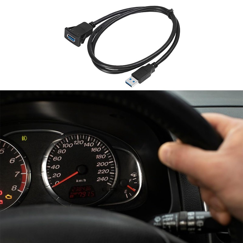Nicear USB 3.0 Dashboard Kabel Installation Buchse Adapter Anschluss Verlängerung