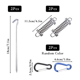 KFSCIP Awning Tie Down Kit, 10-Piece Awning Storm Straps for Caravan Motorhome, Heavy Duty Awning Accessories with Aluminum Pegs and Straps Suitable for Outdoor Camping