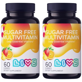 LIVS Sugar Free Multivitamin Gummies for Adults & Kids – Vegan Gummy Vitamin with A, C, D, B-Complex (B3, B5, B6, B12), Biotin & Zinc | Multivitamin Supplements for Overall Wellness & Support - 120 Ct