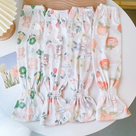 Women's Golf Sun Protection Cooling Ice Silk Loose Arm Sleeves Plus Persimmon Rabbit 15ea