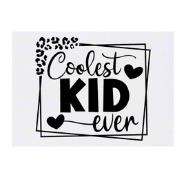 'Coolest Kid Ever Text' Temporary Tattoo - Water Resistant, Skin-Safe, Non-Toxic Transfer (TO00081253)