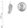 Dainty 925 Sterling Silver Palm Branch Tropical Leaf Pendant Necklace