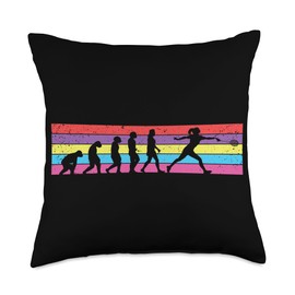 Shuttlecock Badminton Sets for Backyards Badminton Racket Badminton Player Evolution Girls Women Throw Pillow, 18x18, Multicolor