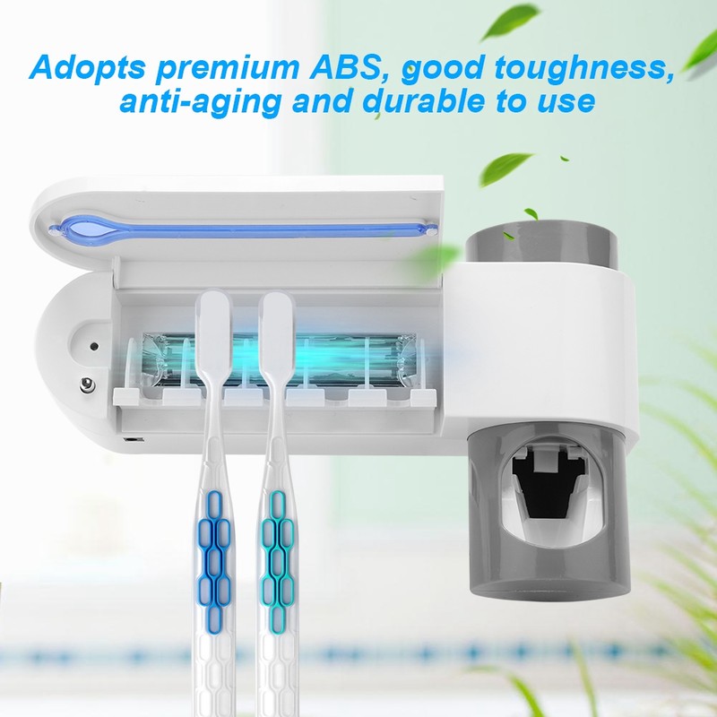 UV Light Cleaning Toothbrush Holder Cleaning Automatic Toothpaste Dispenser