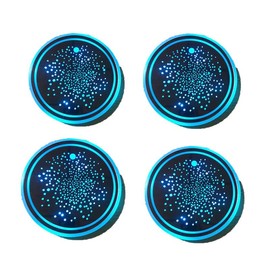 1PCS/2PCS/4PCS LED Cup Holder Lights for Car, Rechargeable 7 Color-Changing Light Up Cup Holder Insert Coasters, Car Accessories for Teens Vehicle:_4PC