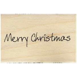Art Stamps Scribbled Merry Christmas Inca Stamp, Black