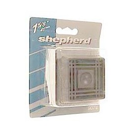 Shepherd Rubber Caster Cups Brown Square 4 pk