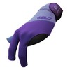 CPBA Professional Billiards Glove (Purple, Large, Left hand Open Finger)