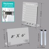 2PCS Acrylic Dry Erase Board with Stand for Desk, 8x6"
