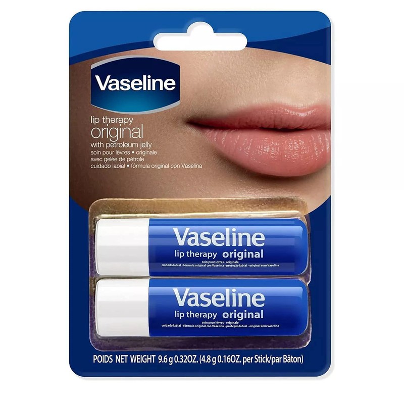 Vaseline Lip Therapy Stick, Original, 9.6g (Twin Pack)