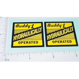 Buddy L Pair Buddy L Hyd Operated Yel/Bk Dump Truck Stickers BL-176