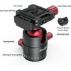 SMALLRIG 360° Ball Head with 1/4 Inch Screw Mount, Aluminium
