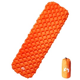vidaXL Sleeping Mat, Waterproof Air Mattress with Carry Bag, Camping Mat, Inflatable Portable, Sleeping Mat for Hiking, Camping, Travel, Orange, 40D Nylon