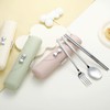 DEVICO Travel Silverware Set with Case, Portable Lunch Utensils Set