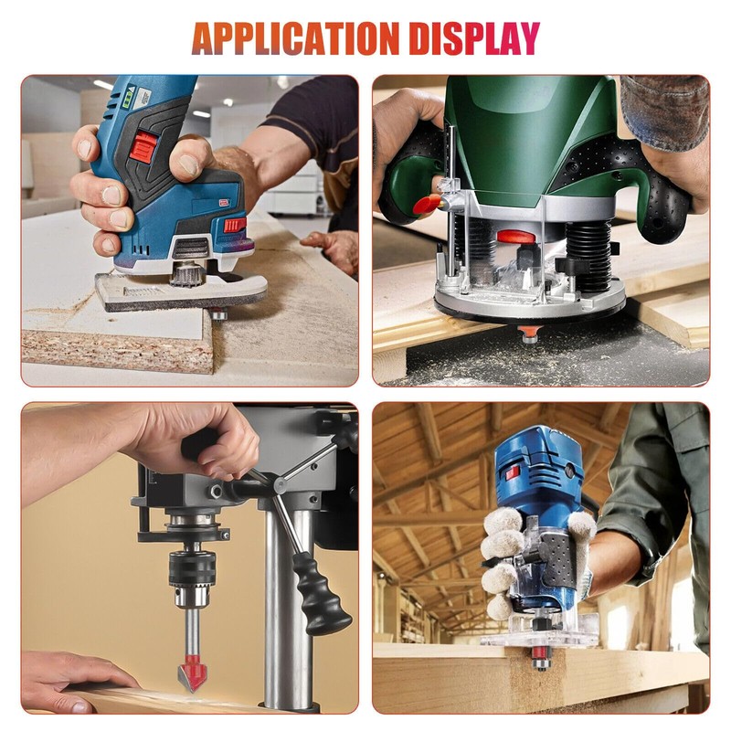 15 Pieces Professional Router Bit Set:YIDM Router Bit for Router