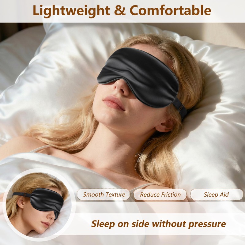 Loomluxe Sleep Mask Silk Eye Mask for Men Sleeping Mask,