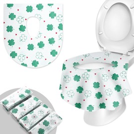 WUFANC Pack of 20 Disposable Toilet Covers, Universal Non-Slip, Waterproof and Antibacterial Disposable Toilet Seat, Toilet Seat Cover Children and Adults, Individually Packed, Travel Accessories